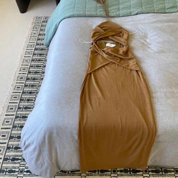 BRAND NEW Significant Other Hallie Halter Maxi Dress in Toffee Size 2 - Picture 4 of 7